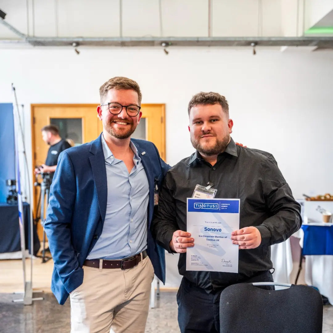 Jack Bridge CEO of Sonovo™ & Danny Knight from Tinnitus UK